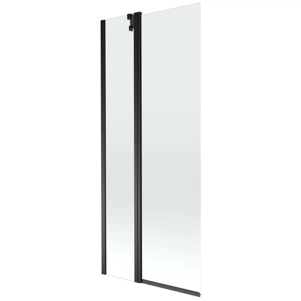 Badekarvegg 1-delt 80x150 Cm Transparent Svart