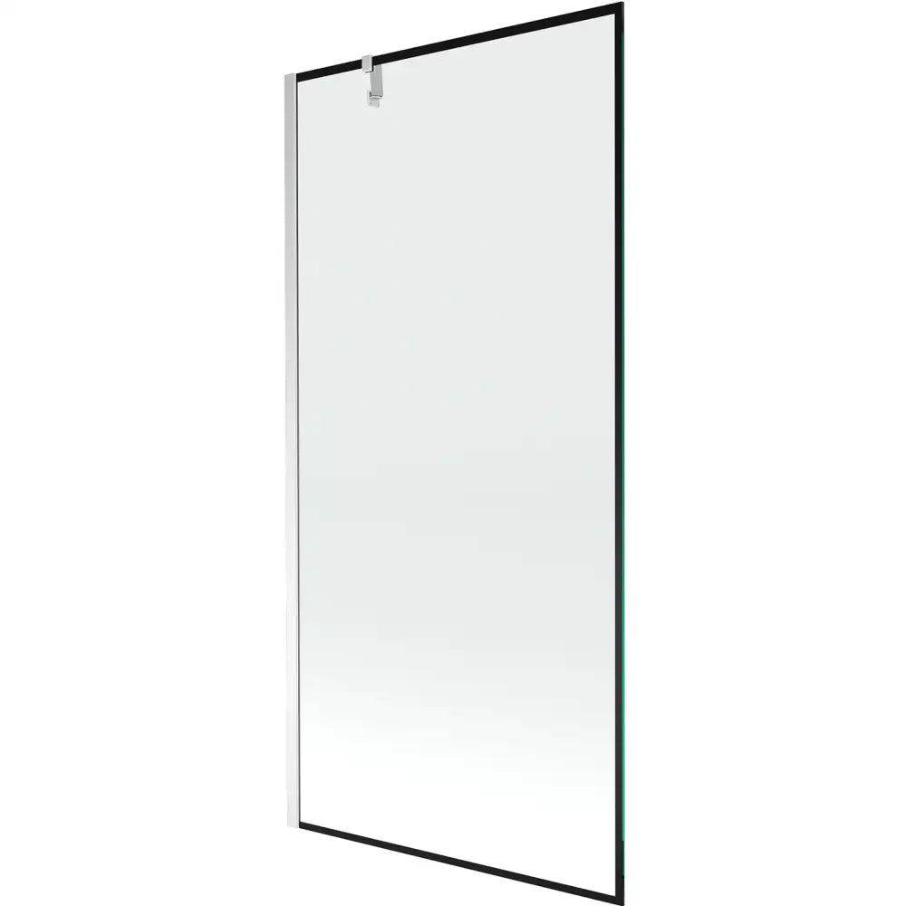 Badekarvegg 1-delt 90x150 Cm Svart Design Krom