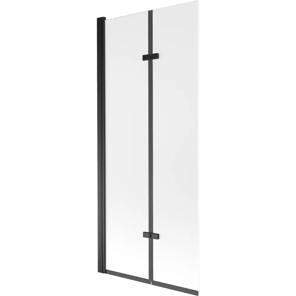 Badekarvegg 2-delt 80x150 Cm Frostet Svart