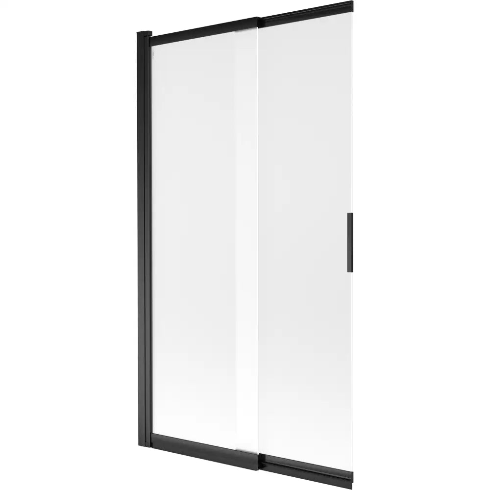 Badekarvegg 2-delt Skyvbar 100x150 Cm Frostet Svart