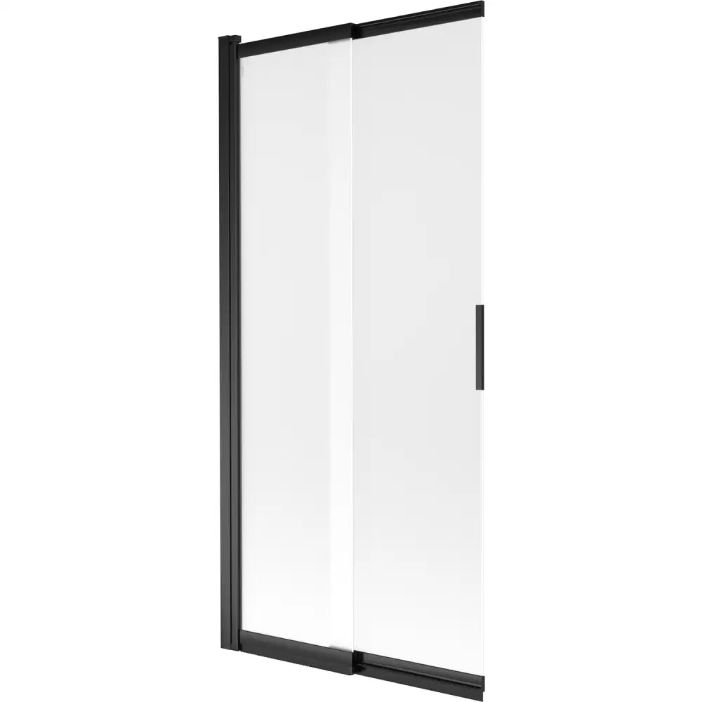 Badekarvegg 2-delt Skyvbar 85x150 Cm Frostet Svart