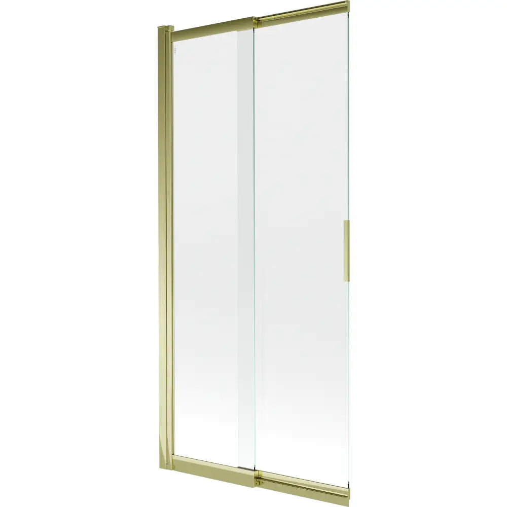 Badekarvegg 2-delt Skyvbar 85x150 Cm Transparent Gull