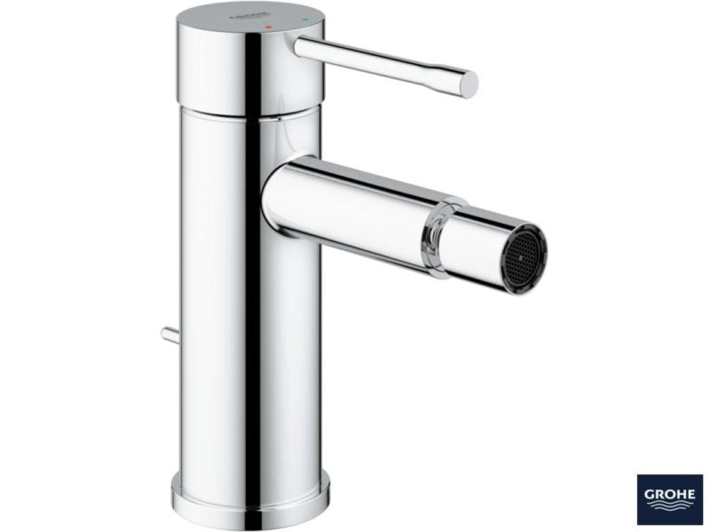 Bidetbatteri i krom - Grohe Essence New detalj av tut og perlator