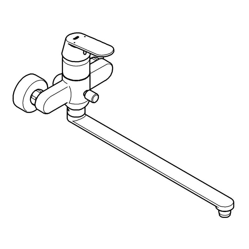 Detalj av blandebatteri innbyggings krom Grohe Eurosmart Cosmopolitan