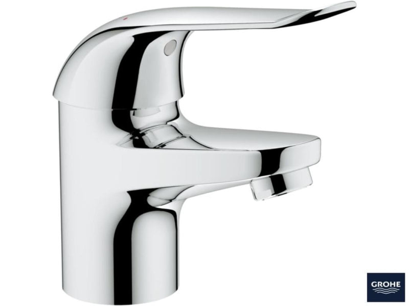 Detalj av kromfinish på Grohe Euroeco Special servantbatteri