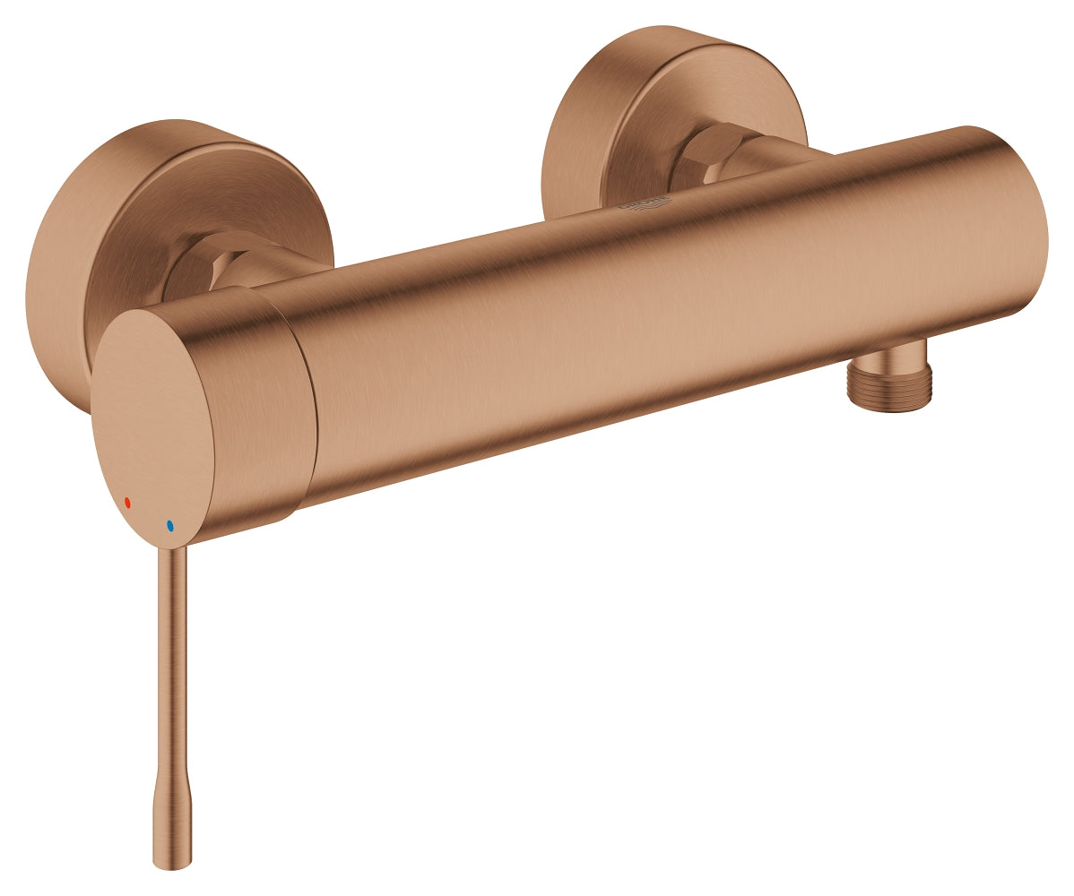 Dusjbatteri ettgreps brushed warm sunset Grohe Essence forfra