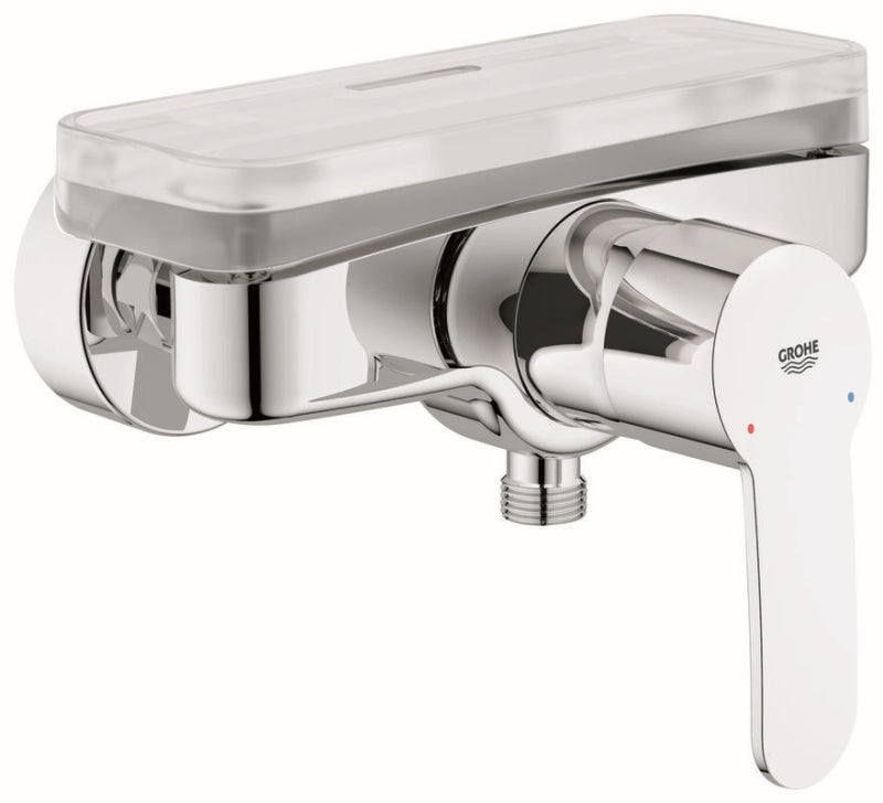 Dusjbatteri ettgreps krom Grohe Eurostyle Cosmopolitan silkmove keramisk hode