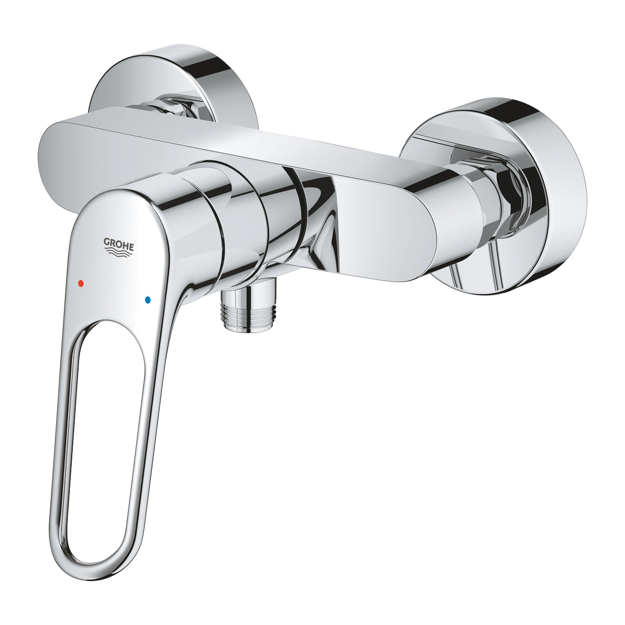 Dusjbatteri ettgreps veggmontert krom Grohe Eurosmart bakside