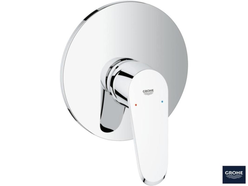 Detalj av dusjbatteri innbyggings ettgreps krom Grohe Eurodisc Cosmopolitan