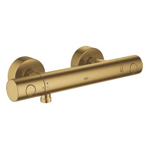 Dusjbatteri termostat Brushed Cool Sunrise Grohe Grohtherm 1000 Cosmopolitan M forfra