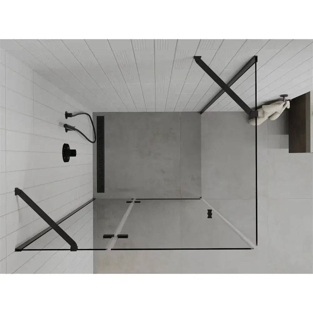 Dusjhjørne 70x80 Cm Svart Inngangsbredde (mm): 522