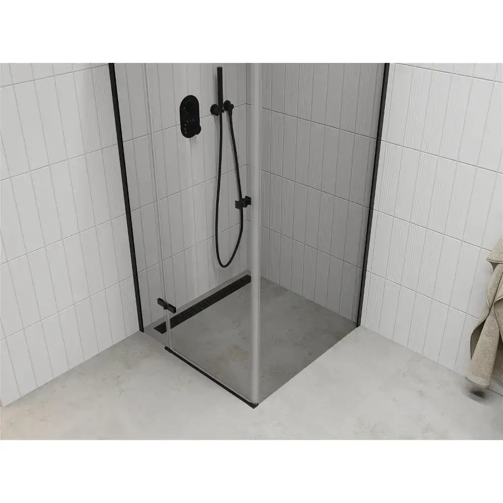 Dusjhjørne 90x90 Cm Svart Inngangsbredde (mm): 602