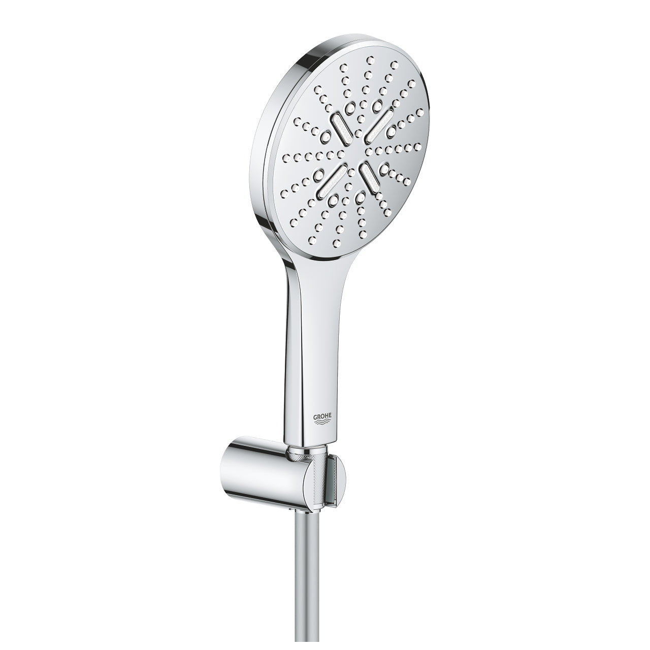 Dusjsett 3 stråler krom Grohe Rainshower SmartActive forfra