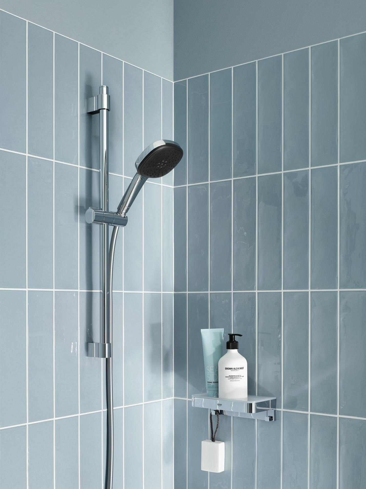 Dusjsett krom Grohe Vitalio Comfort 110 detalj av hånddusj