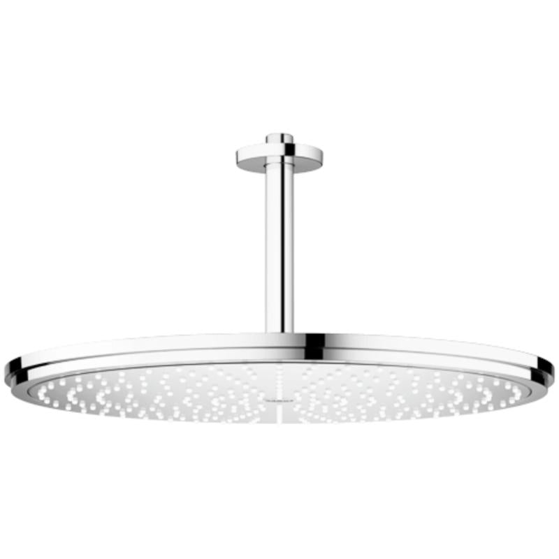 Oversikt av dusjsett med takdusj i krom Grohe Rainshower