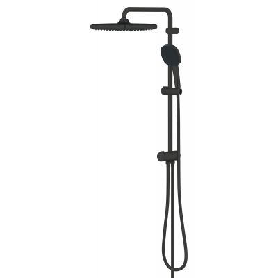 Dusjsystem matt svart veggmontert Grohe Vitalio Comfort detalj