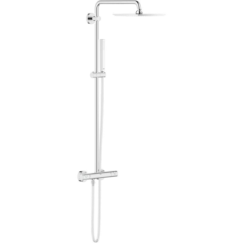 Dusjsystem med termostat i krom Grohe Euphoria oversikt over dusjstang