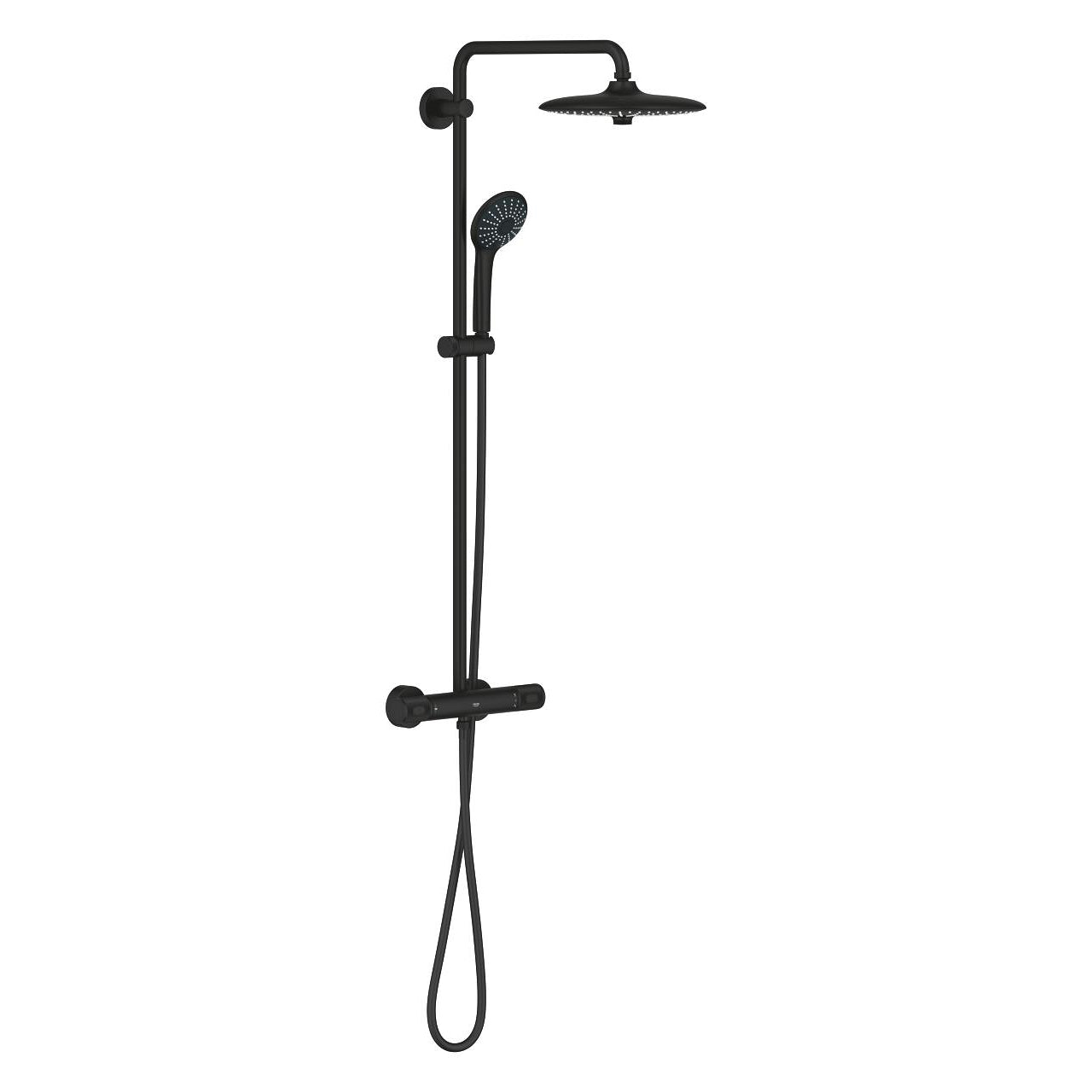 Dusjsystem Phantom Black Grohe Euphoria forfra