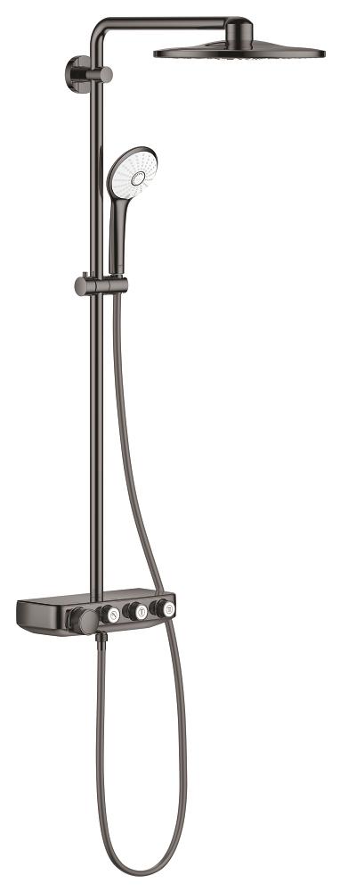 Dusjsystem termostat hard graphite forfra Grohe Euphoria SmartControl