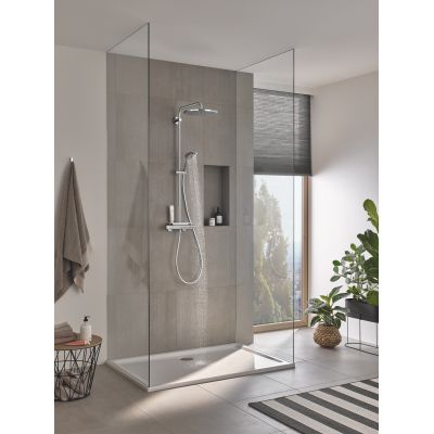 Detalj av dusjsystem termostat krom Grohe Vitalio Joy System