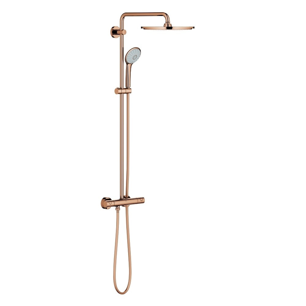 Dusjsystem termostat warm sunset Grohe Euphoria XXL 310 forfra