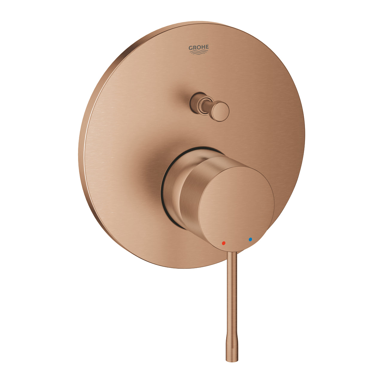 Ettgreps badekarbatteri børstet warm sunset Grohe Essence forfra