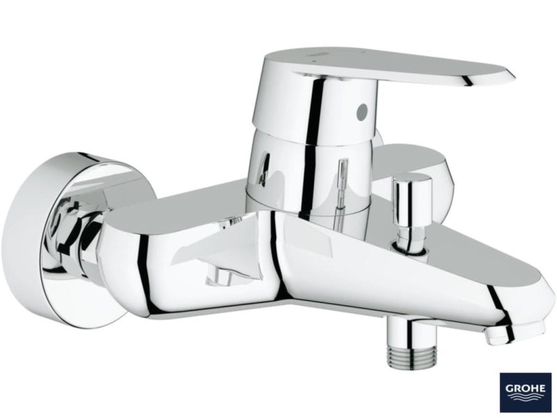 Detalj av krom finish på Ettgreps badekarbatteri Grohe Eurodisc Cosmopolitan