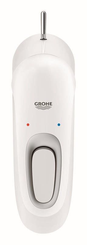 Montert Ettgreps servantbatteri hvit Grohe Eurostyle Moon White på servant