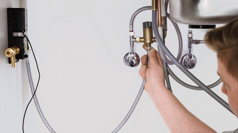 Grohe Minta Touch kjøkkenbatteri ettgreps touch krom nærbilde av hendel
