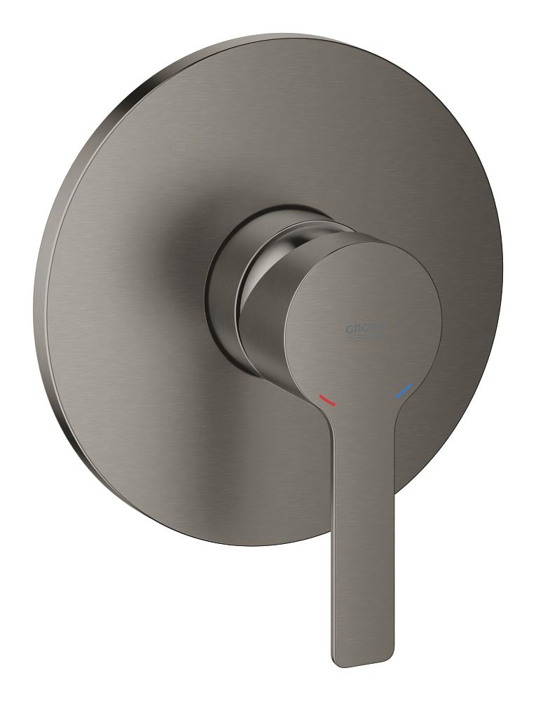 Innbyggingsbatteri ettgreps brushed hard graphite Grohe Lineare forfra