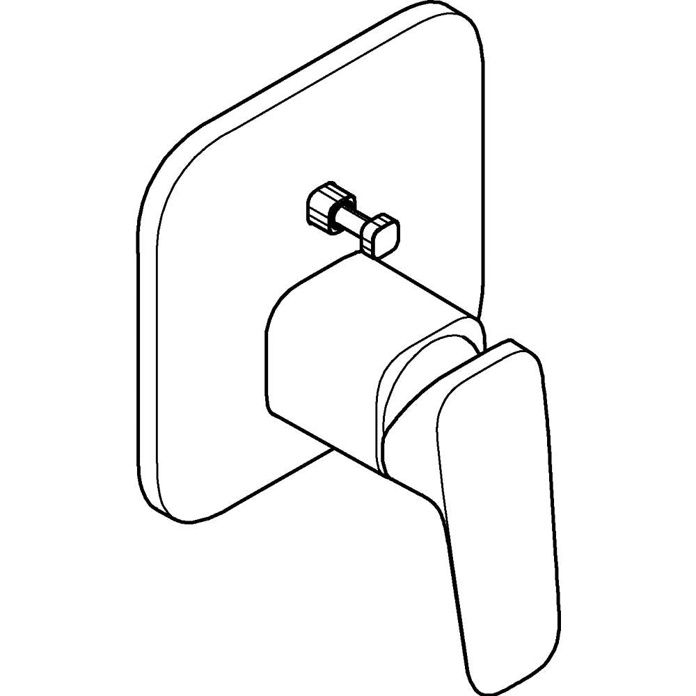 Detalj av Innbyggingsbatteri ettgreps krom Grohe Cubeo