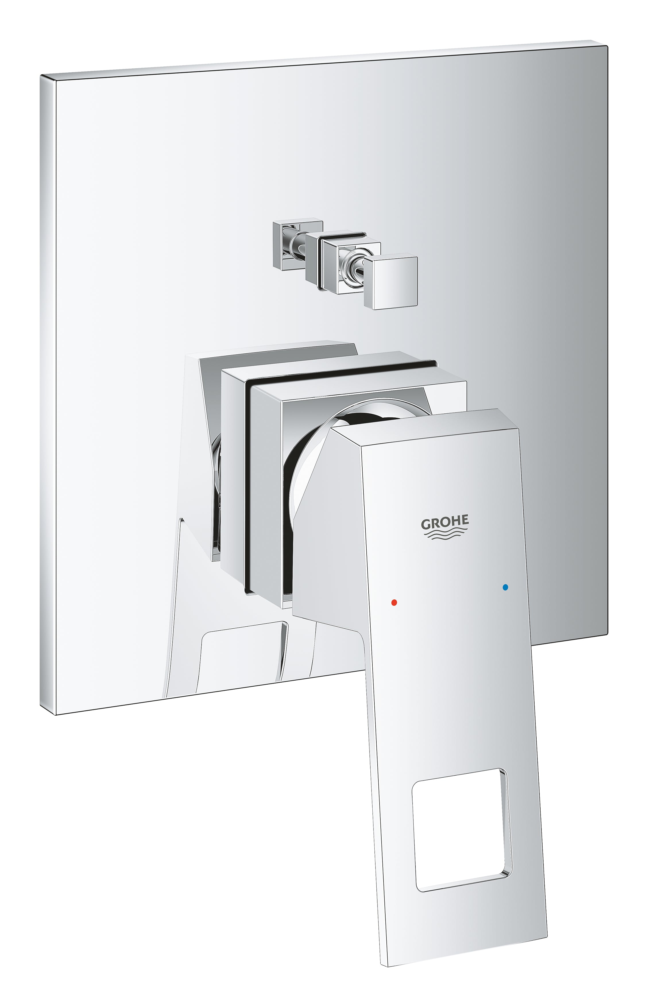 Innbyggingsbatteri toveis krom Grohe Eurocube forfra