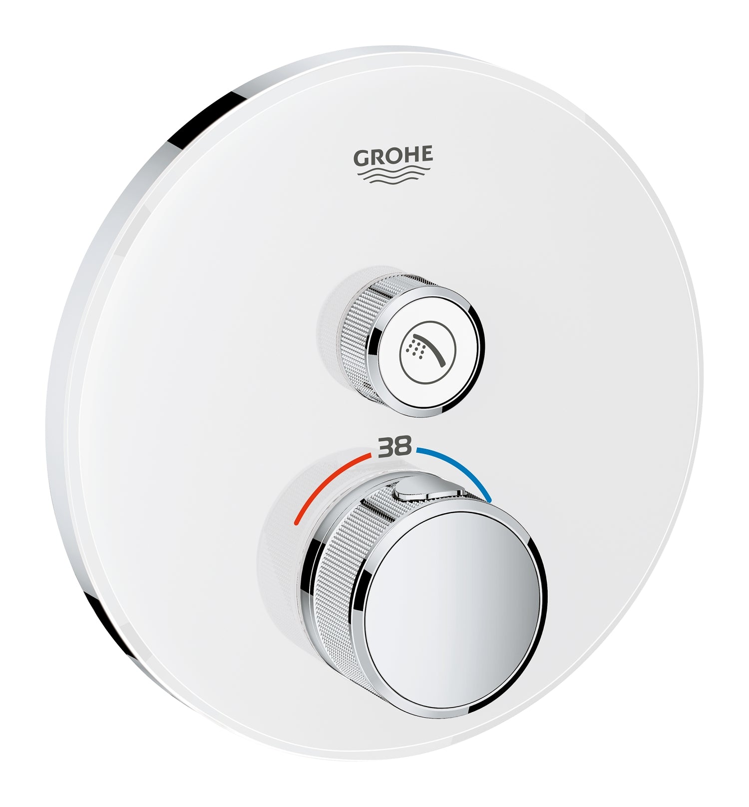 Innbyggingstermostat moon white Grohe forfra