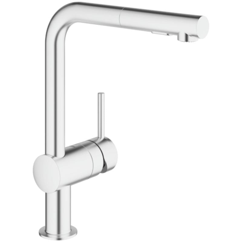 Kjøkkenbatteri brushed hard graphite Grohe Minta med SpeedClean perlator