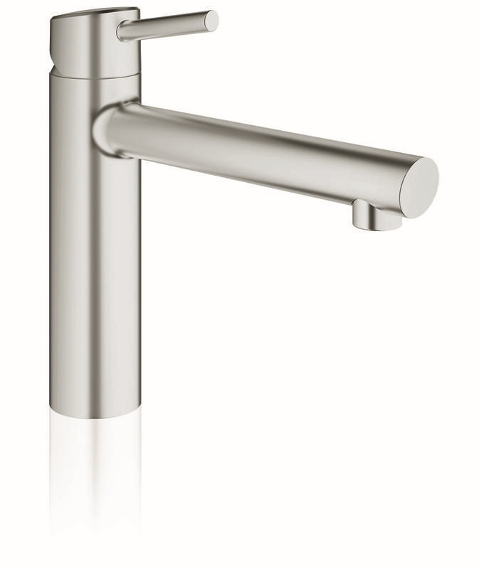 Detalj av tut på Kjøkkenbatteri ettgreps SuperSteel Grohe Concetto