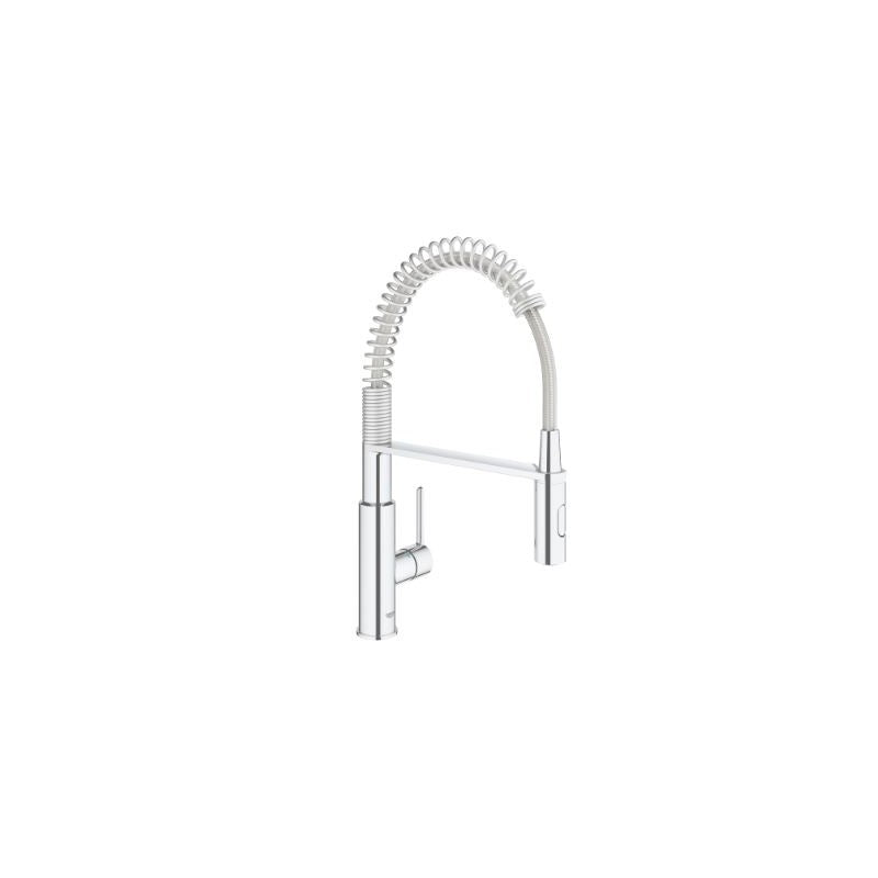 Kjøkkenbatteri krom - Grohe Get forfra