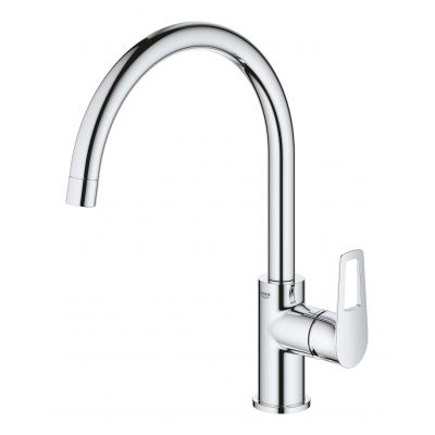 Kjøkkenbatteri krom Grohe BauLoop bakside