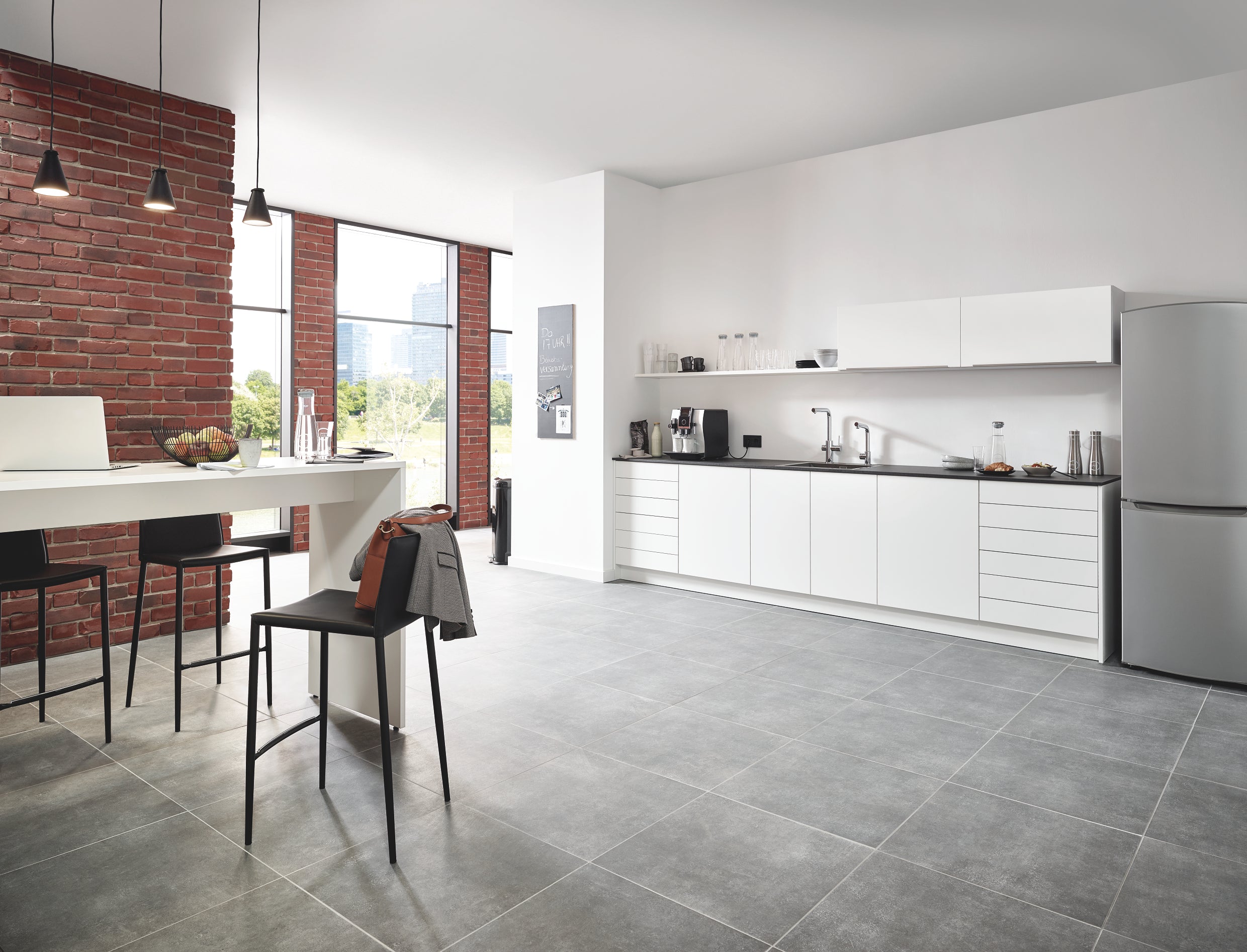 Kjøkkenbatteri L-tut krom Grohe Blue Professional bakside