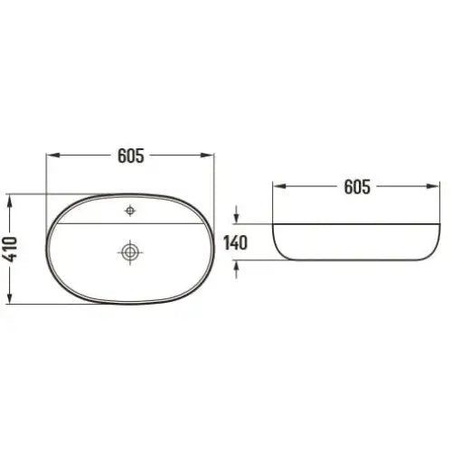 Adel Servant for Benkeplate 60x41 Cm Matt Svart