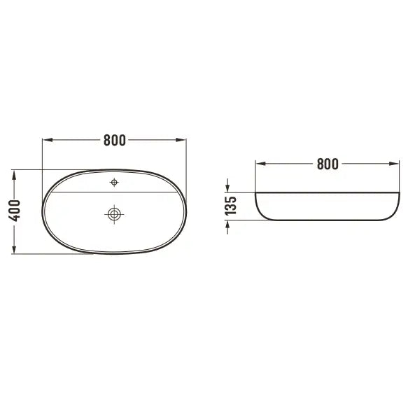 Adel Servant for Benkeplate 80x40 Cm Matt Svart