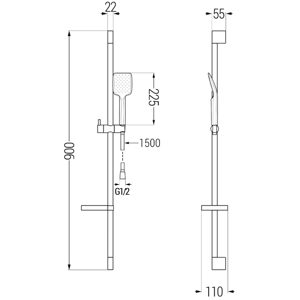 Alexa Ds62 Badekarsett Krom - 71203ds62