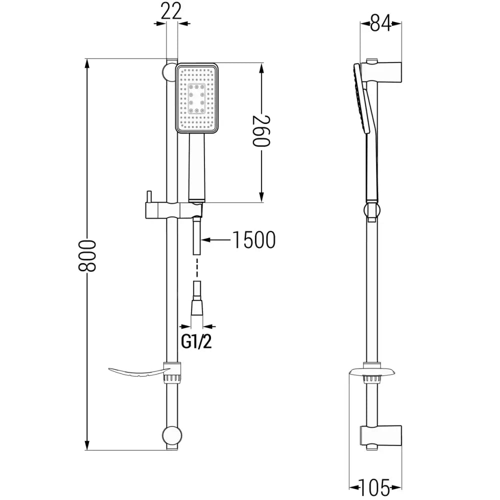 Alfa Df54 Dusjsett Hvit/krom - 745704df54