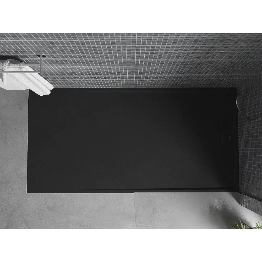 Amon Rektangulært Smc Dusjbrett 150x80 Cm Svart - 4f