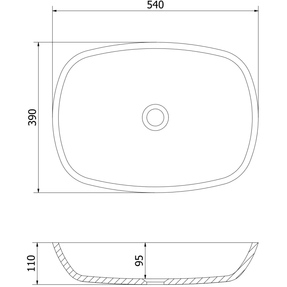 Araks Glasservant for Benkeplate 54x39 Cm Blå