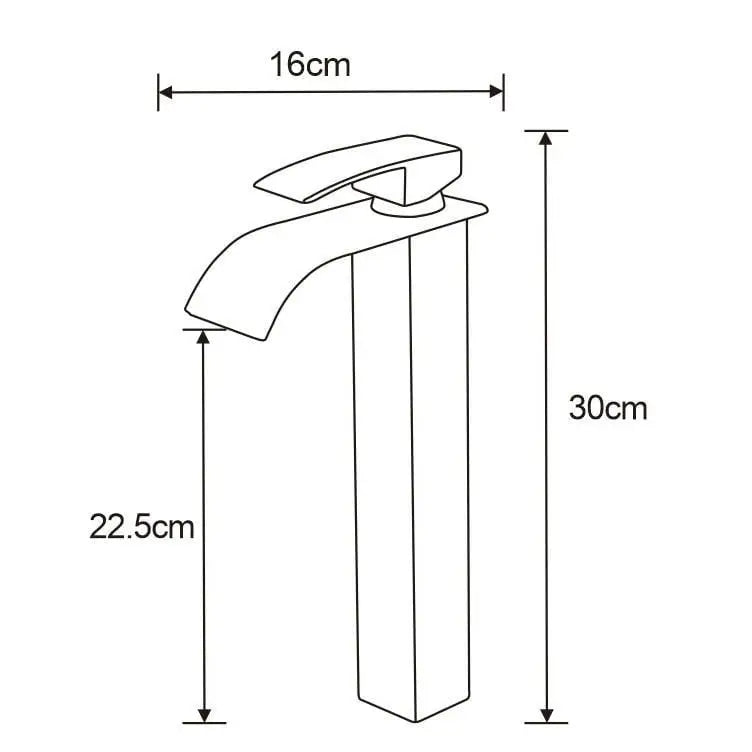 Aries Høy Servantkran Krom - 744810-