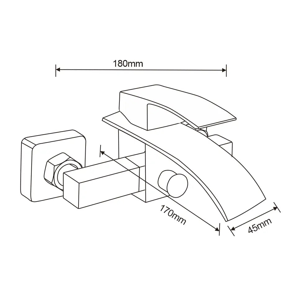 Aries R45 Badekarsbatteri med Dusjsett Svart - 74483r45