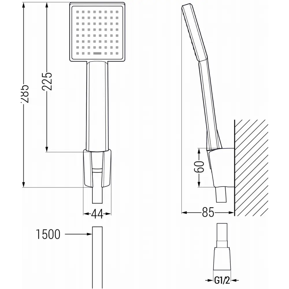 Aries R45 Badekarsbatteri med Dusjsett Svart - 74483r45