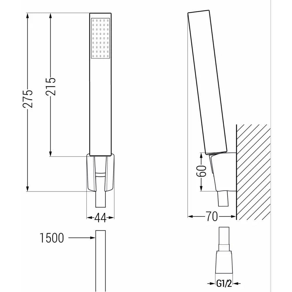 Aries R77 Badekarbatteri med Dusjsett Svart - 74483r77-