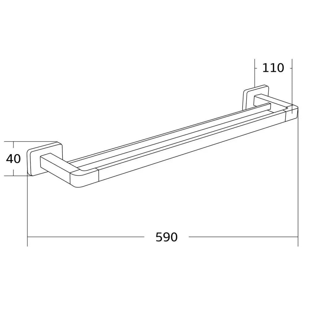 Asis Dobbel Håndklehenger Gull - 7017625