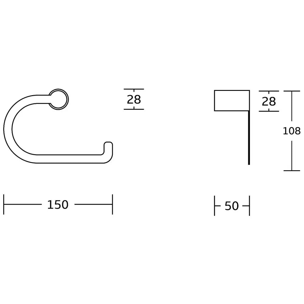 Base Toalettpapirholder Krom - 7088233